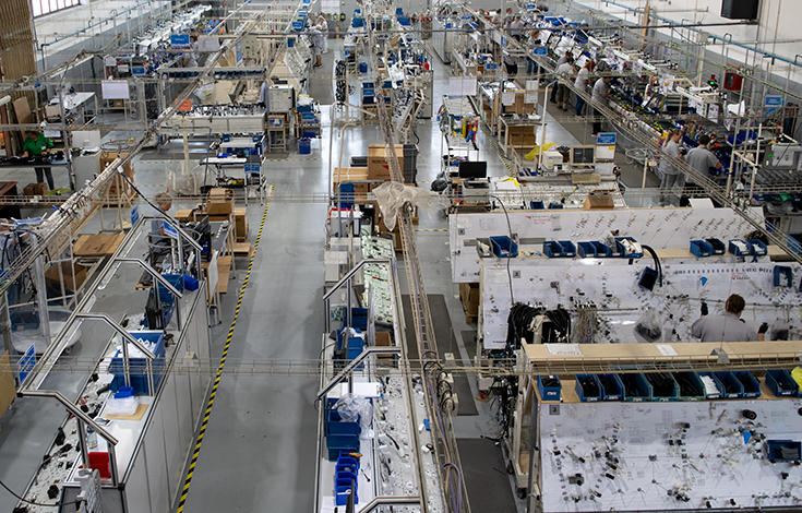 High-volume wiring harness production lines at Sulimet